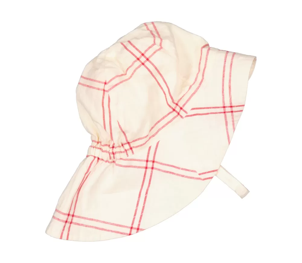 MarMar Copenhagen Solhatte & Huer>Alba Baby Long, Sommerhat Red Check