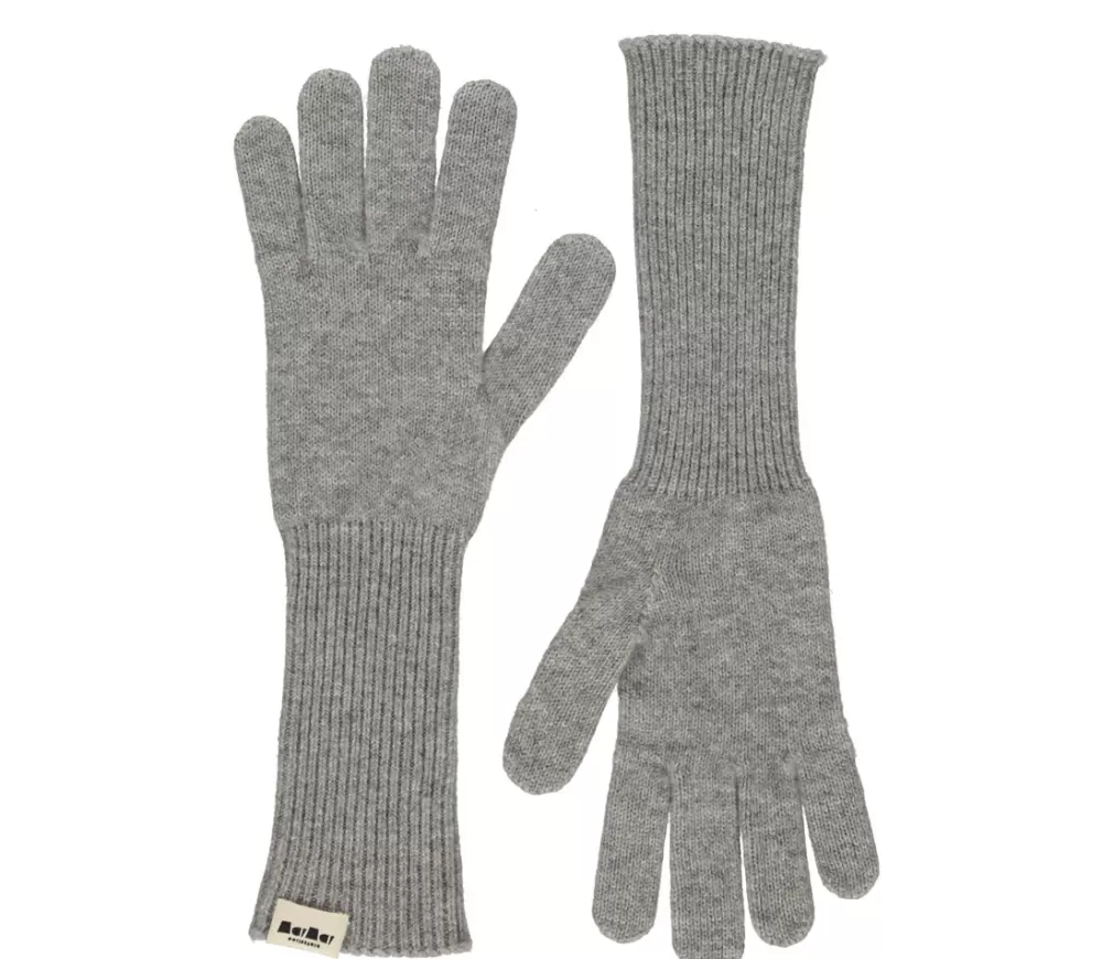 MarMar Copenhagen Vanter>Aske Long W, Handsker Grey Melange