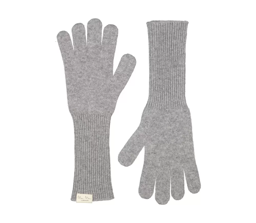 MarMar Copenhagen Accessories>Aske Long W, Handsker Grey Melange