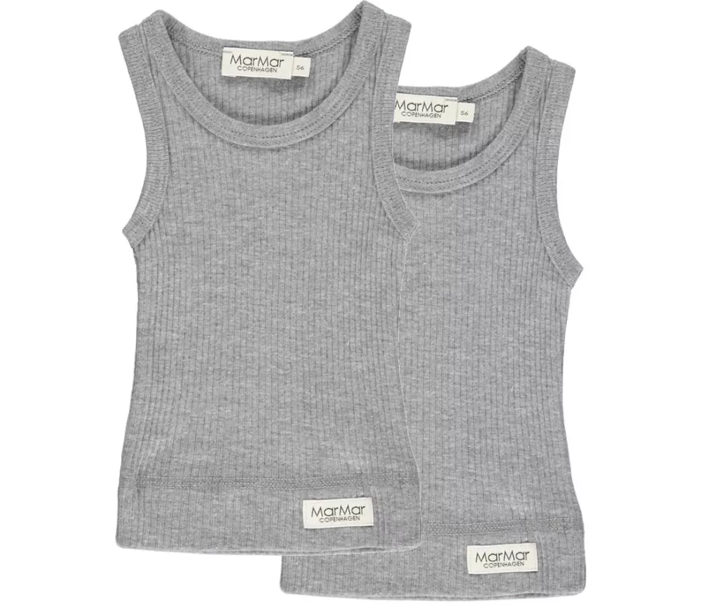 MarMar Copenhagen Undertøj>Baby Sleeveless 2-Pack, Undertøj Grey Melange