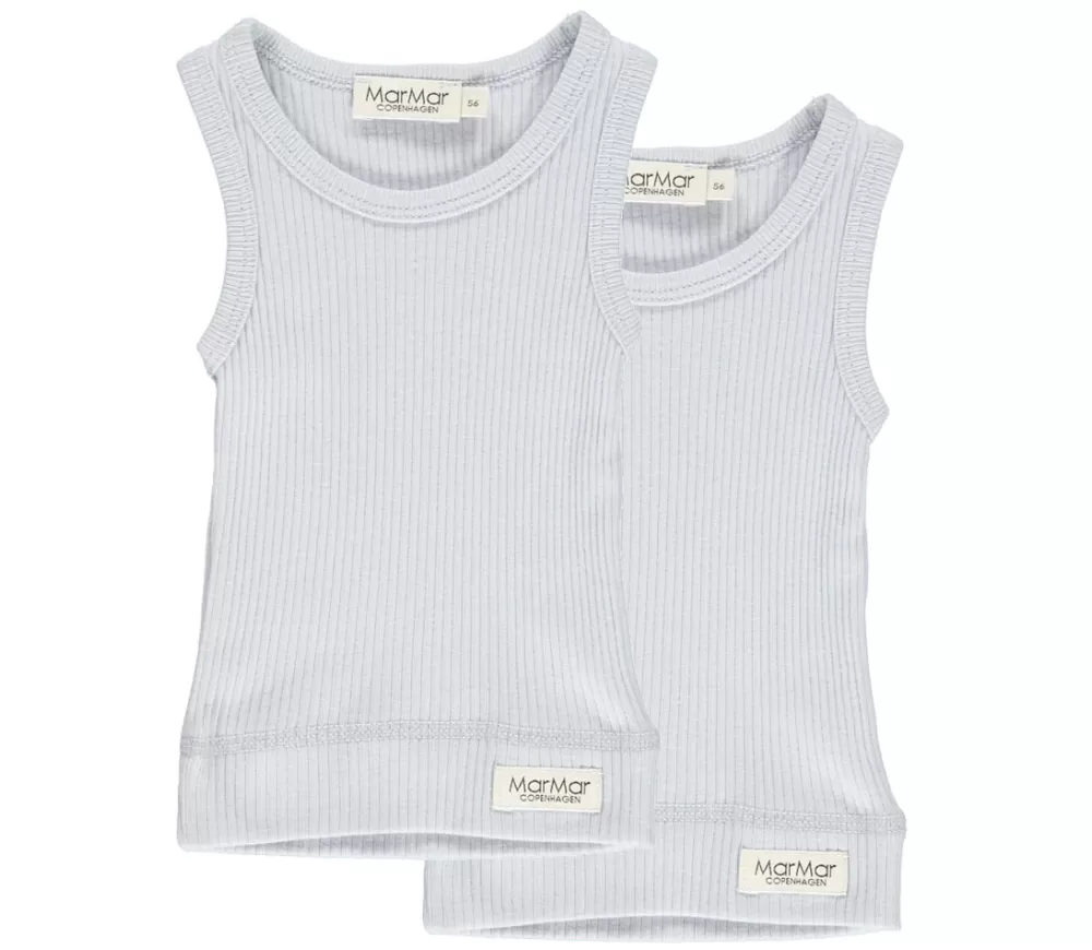 MarMar Copenhagen Undertøj>Baby Sleeveless 2-Pack, Undertøj Pale Blue