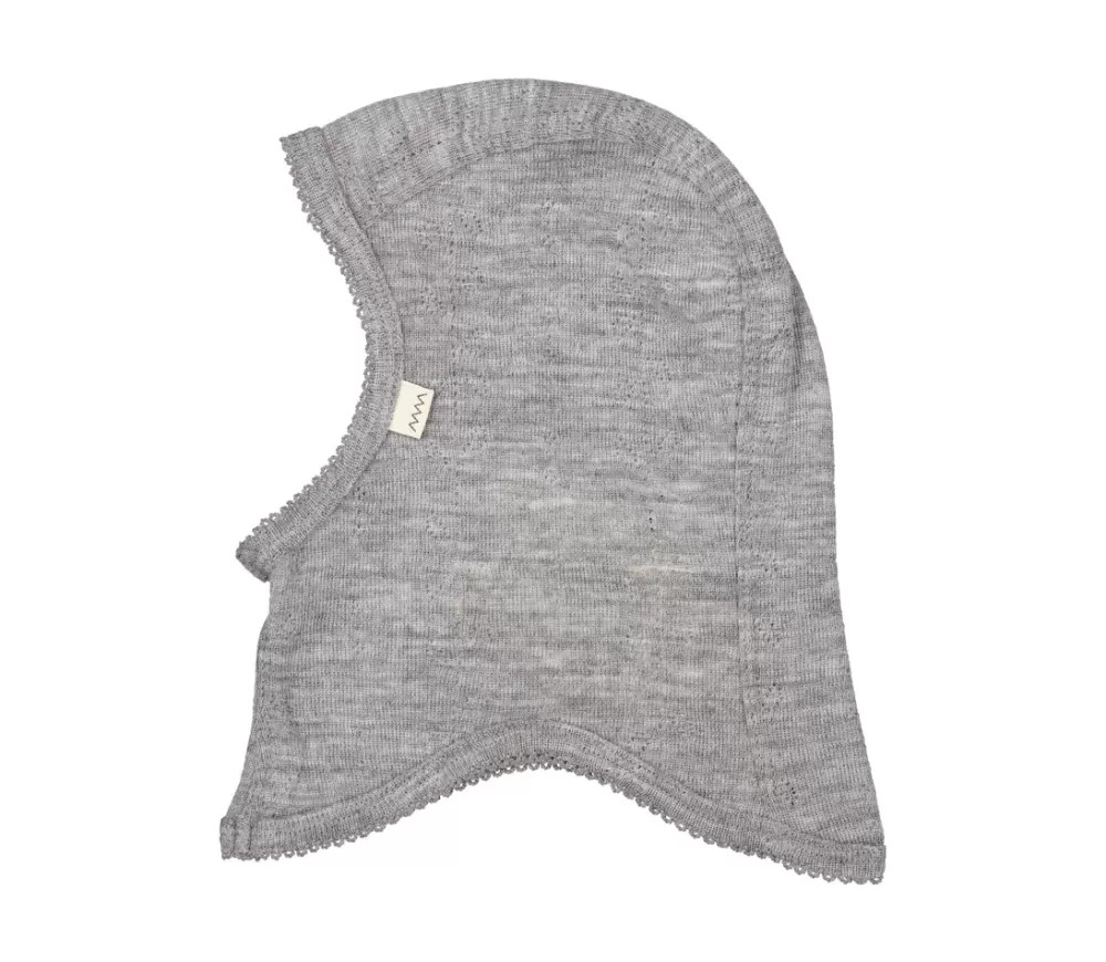 MarMar Copenhagen Solhatte & Huer>Balaclava, Uld Pointelle Elefanthue Grey Melange