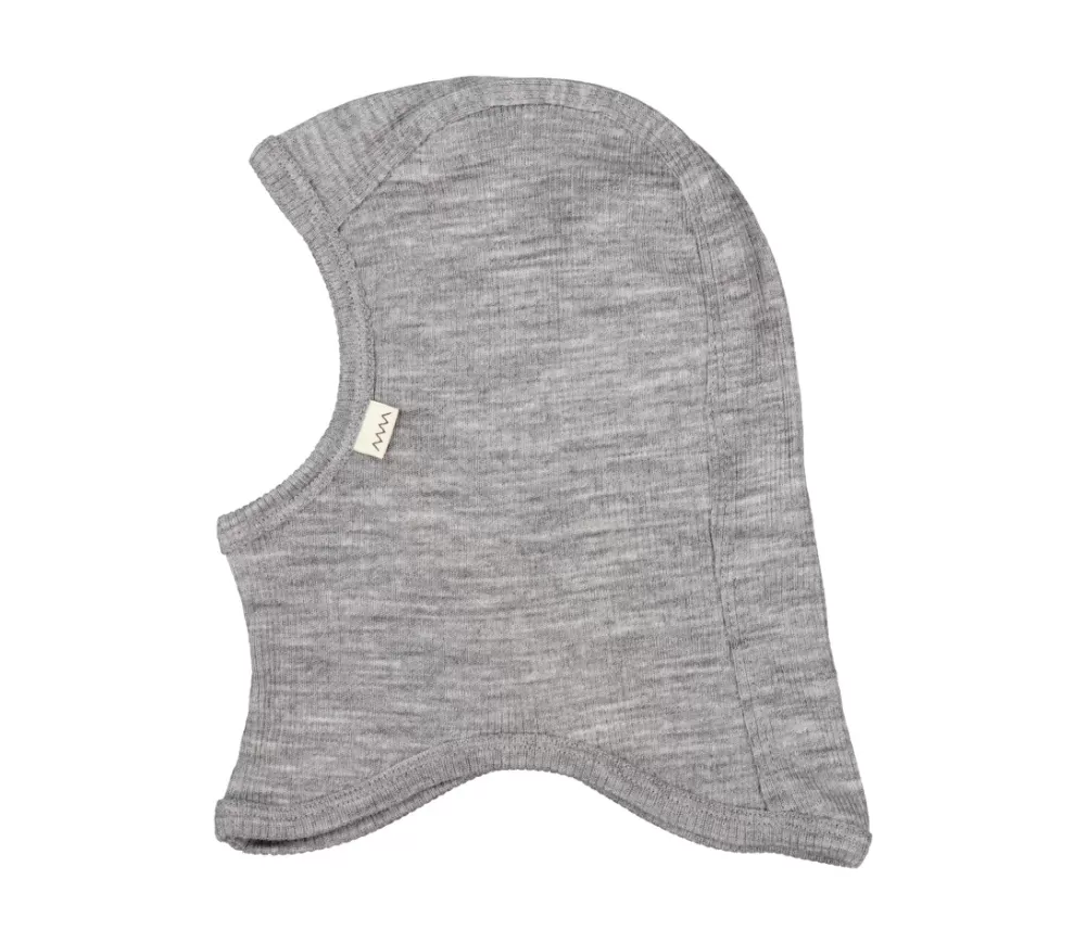 MarMar Copenhagen Solhatte & Huer>Balaclava, Uld Rib Elefanthue Grey Melange