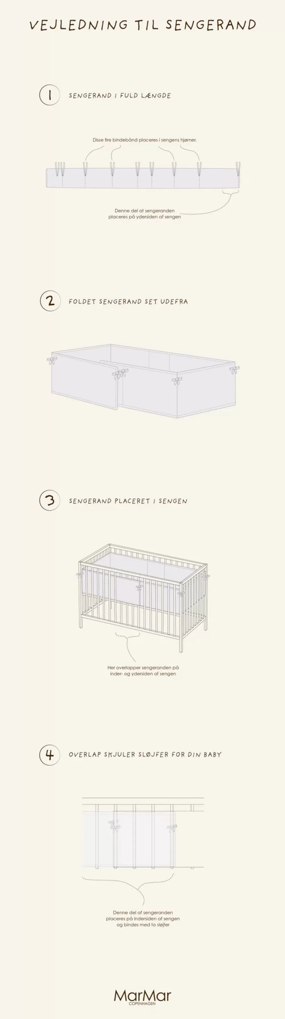 MarMar Copenhagen Sengerande>Bed Bumper, Sengerand Little Rose