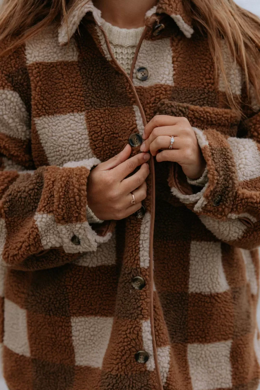 MarMar Copenhagen Fleece & Teddy>Jack W, Teddybear Jakke Chunky Hazel Check