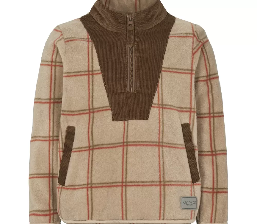 MarMar Copenhagen Fleece & Teddy>Jeko, Fleecetroje Cranberry Check