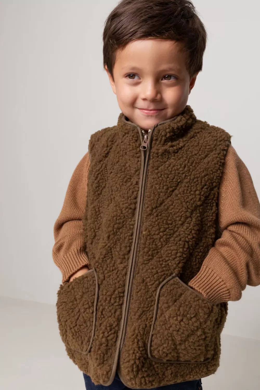 MarMar Copenhagen Fleece & Teddy>Joby, Fleecevest Bark