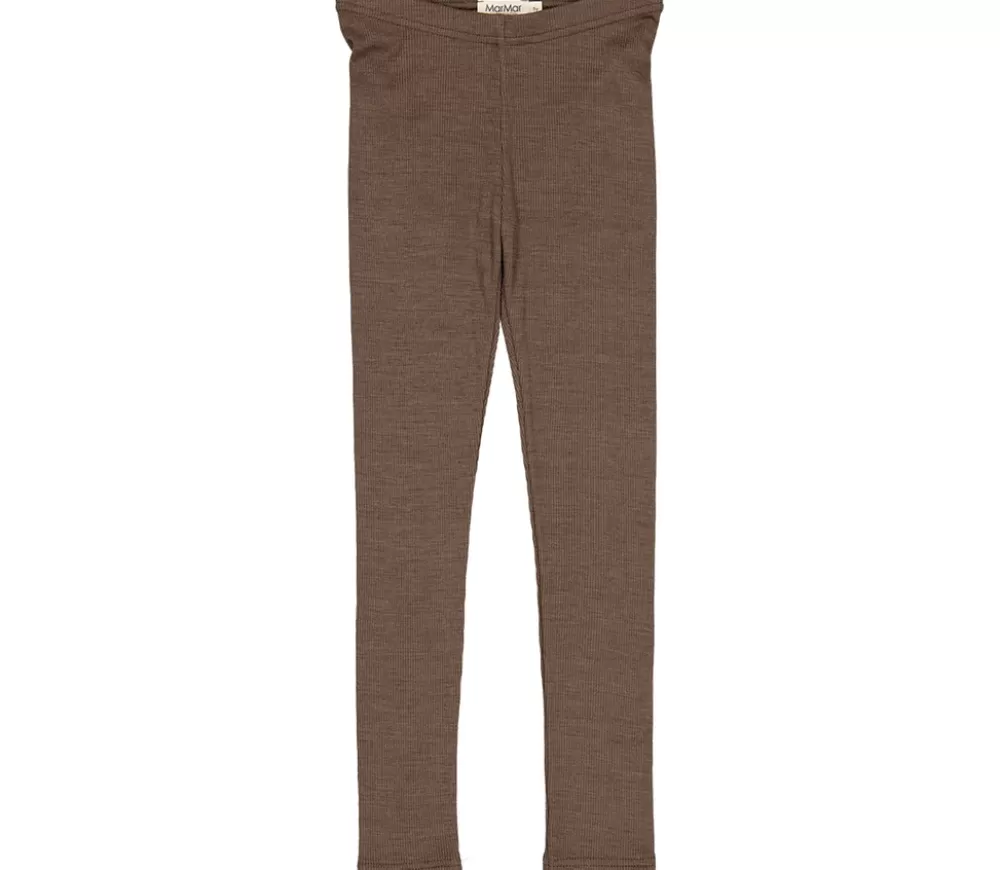 MarMar Copenhagen Bukser>Leg, Uld Rib Leggings Terre