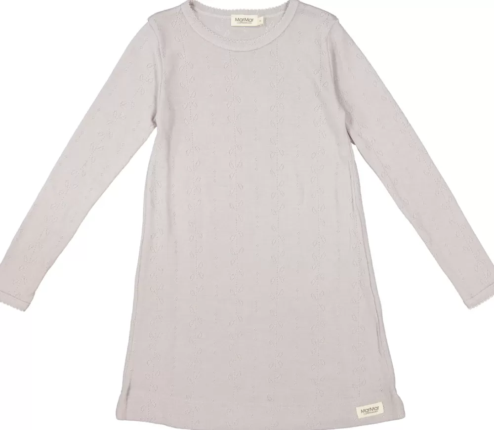 MarMar Copenhagen Uld>Night Dress, Uld Pointelle Nattøj Soft Dove