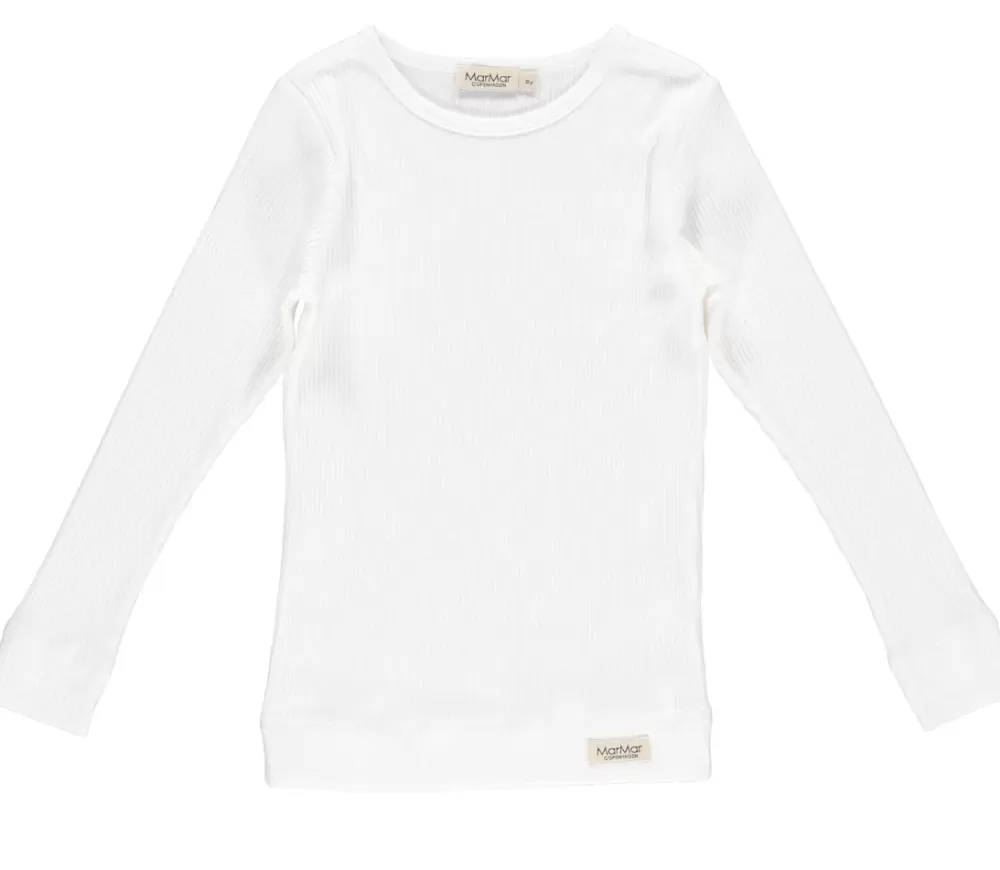 MarMar Copenhagen Overdele>Plain Tee Ls, T-Shirt Gentle White