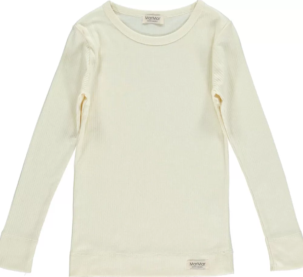 MarMar Copenhagen Overdele>Plain Tee Ls, T-Shirt Off White