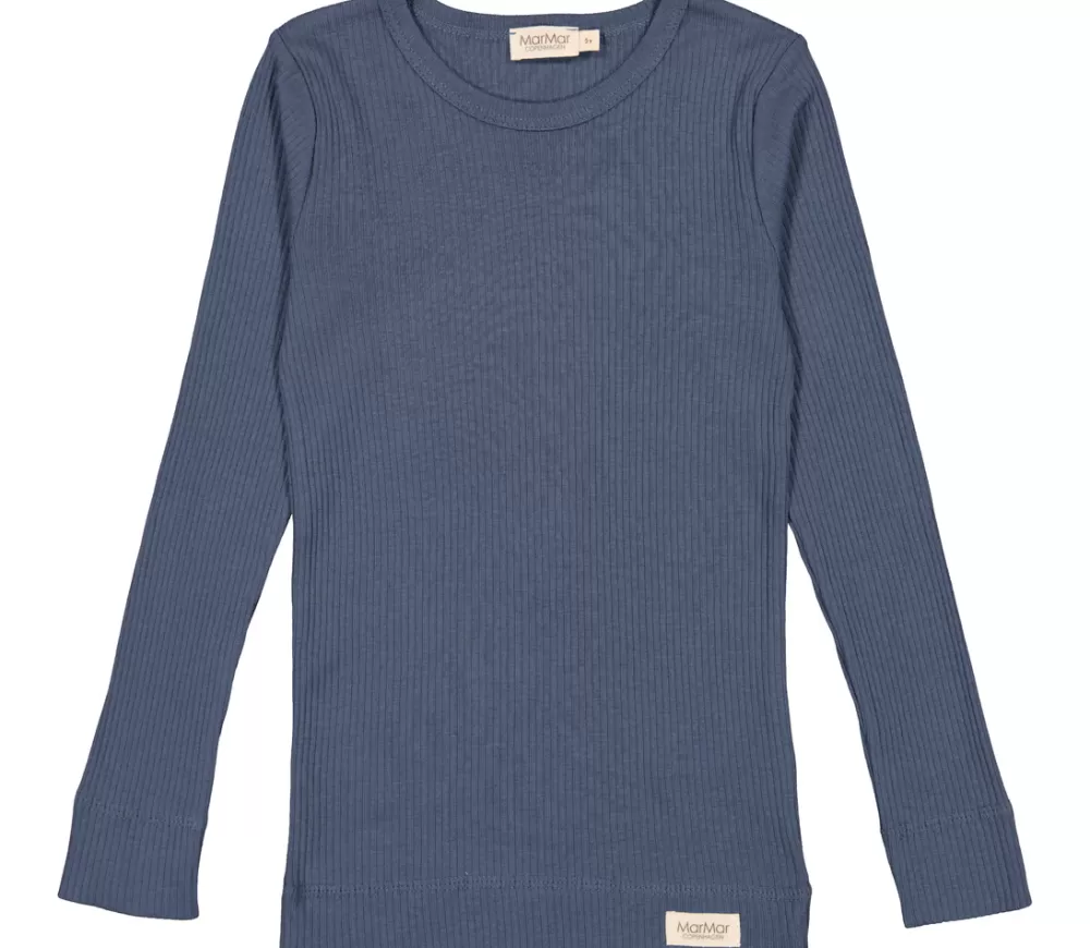 MarMar Copenhagen Overdele>Plain Tee Ls, T-Shirt Ocean