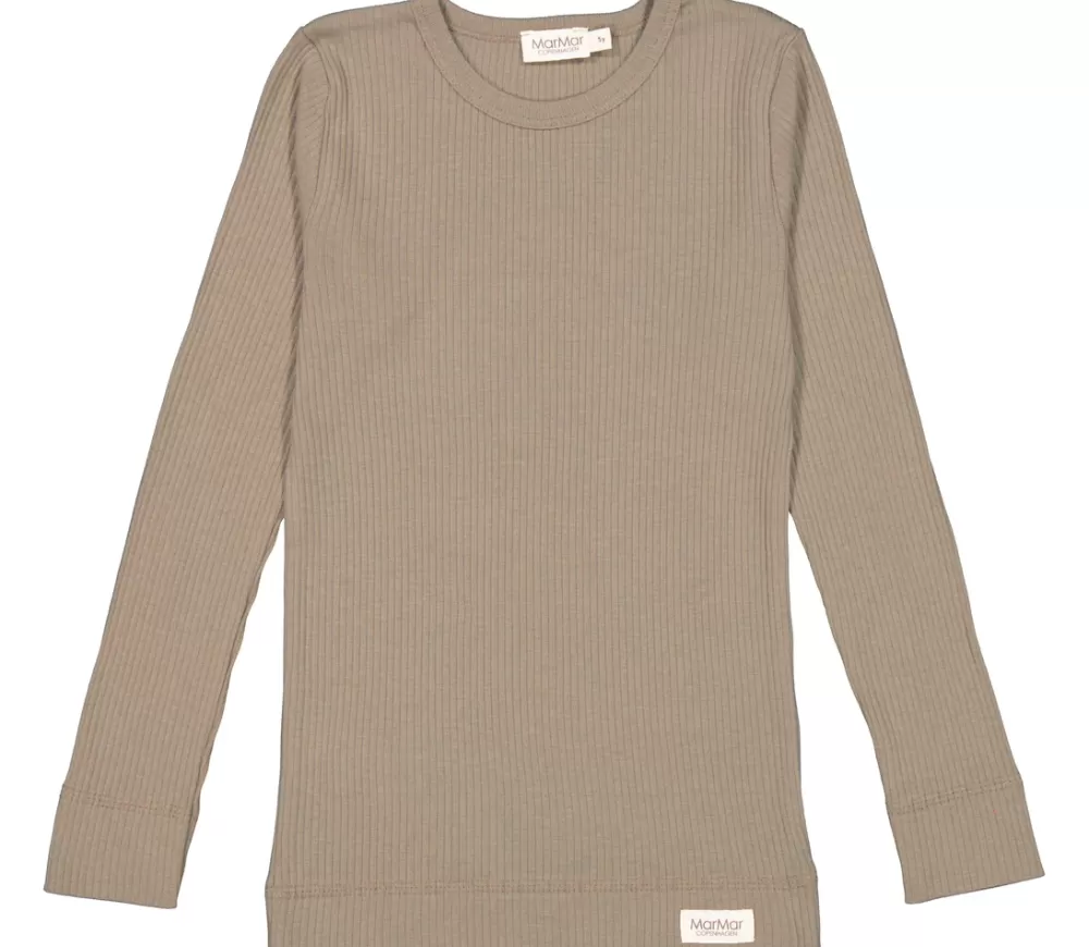 MarMar Copenhagen Overdele>Plain Tee Ls, T-Shirt Driftwood