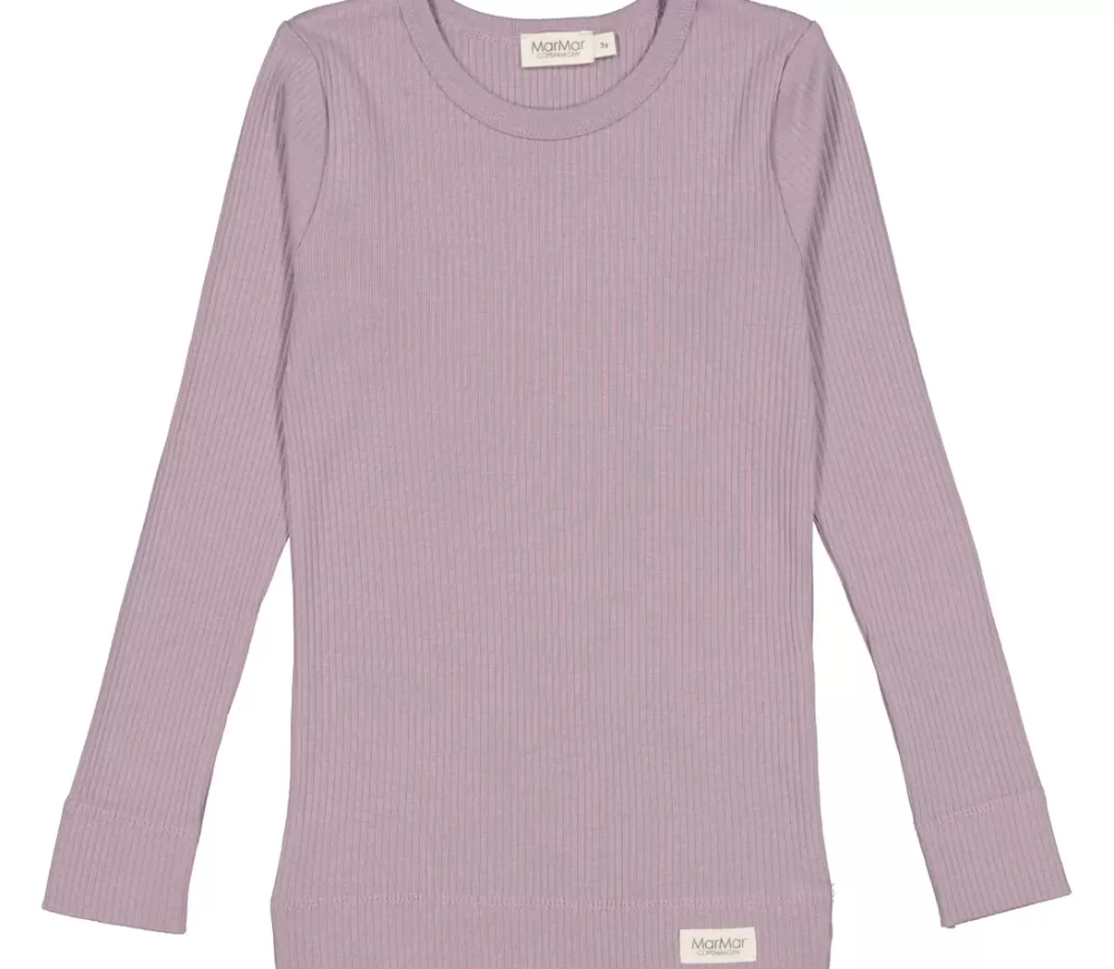 MarMar Copenhagen Overdele>Plain Tee Ls, T-Shirt Lavender