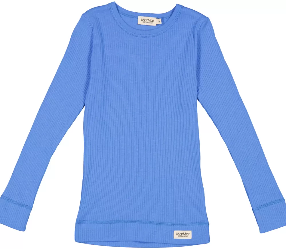 MarMar Copenhagen Overdele>Plain Tee Ls, T-Shirt Vivid Blue