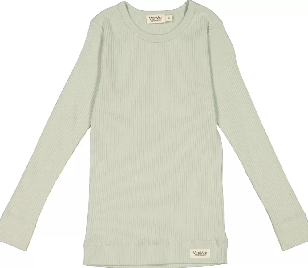 MarMar Copenhagen Overdele>Plain Tee Ls, T-Shirt White Sage