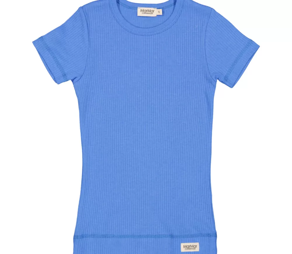 MarMar Copenhagen Overdele>Plain Tee Ss, T-Shirt Vivid Blue