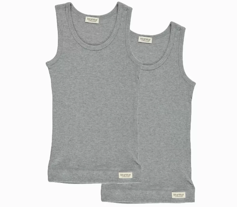 MarMar Copenhagen Undertøj>Sleeveless 2-Pack, Undertøj Grey Melange