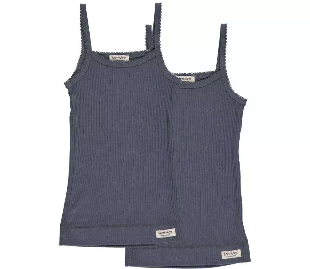 MarMar Copenhagen Undertøj>Strap Vest 2-Pack, Undertøj Blue