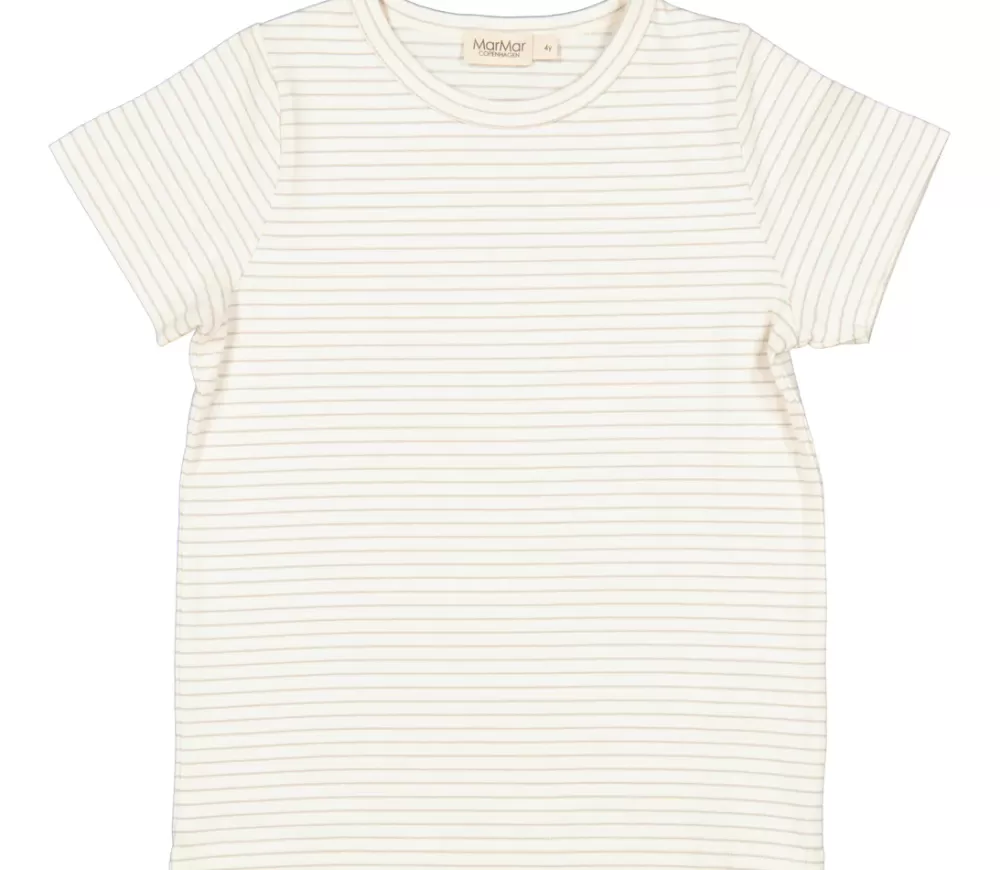 MarMar Copenhagen Overdele>Tago, T-Shirt White Sage Stripe