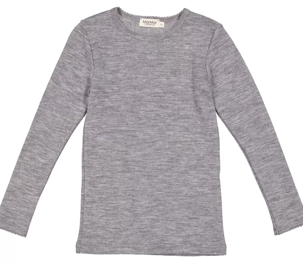 MarMar Copenhagen Uld>Tamra, T-Shirt Grey Melange