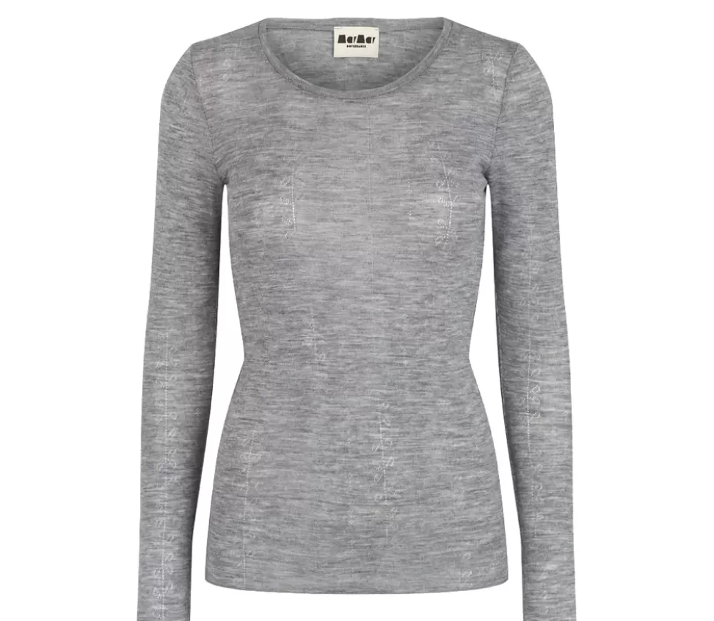 MarMar Copenhagen T-Shirts>Tamra W, T-Shirt Grey Melange