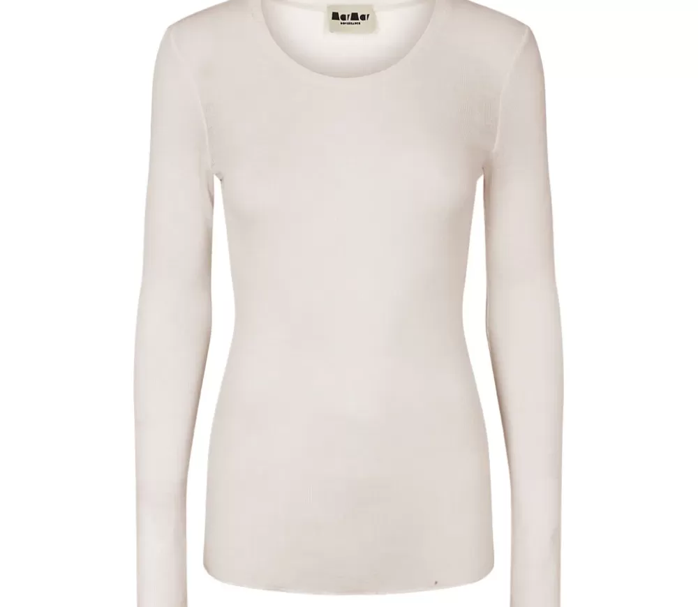 MarMar Copenhagen T-Shirts>Tamra W, Uld Rib Bluse Pepple