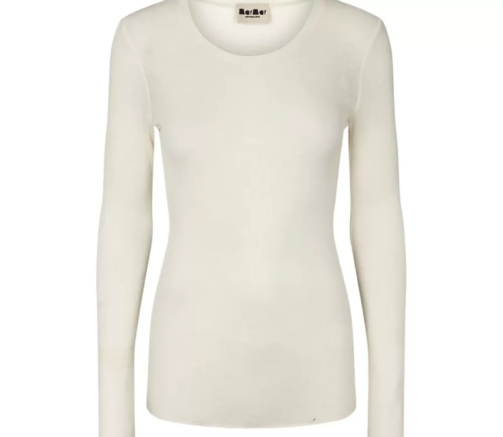 MarMar Copenhagen Uld>Tamra W, Uld Rib Bluse Natural