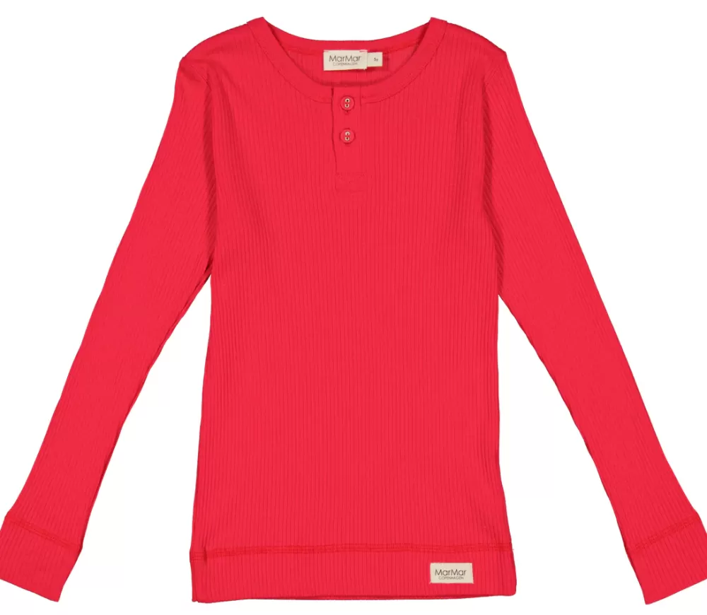 MarMar Copenhagen Overdele>Tee Ls, T-Shirt Red Currant