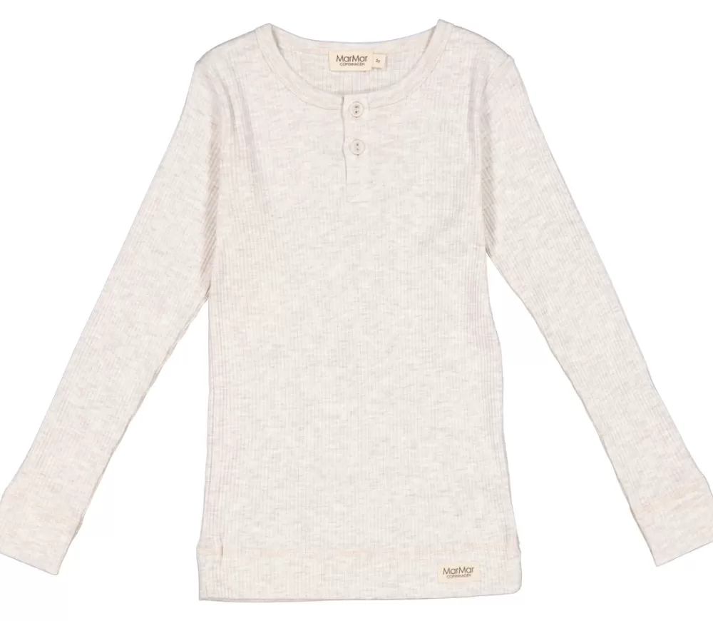 MarMar Copenhagen Overdele>Tee Ls, T-Shirt Beige Melange