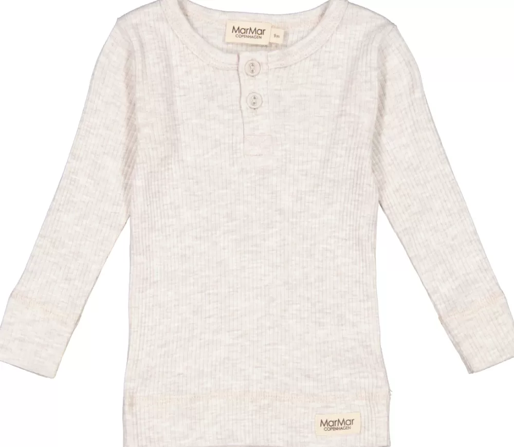 MarMar Copenhagen Overdele>Tee Ls, T-Shirt Beige Melange