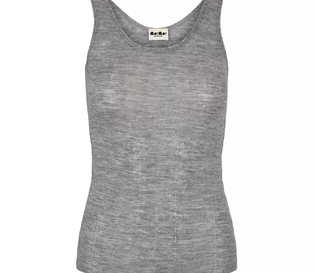 MarMar Copenhagen Uld>Tevo W, T-Shirt Grey Melange