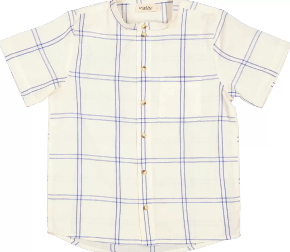 MarMar Copenhagen Overdele>Theodor Ss, Skjorte Blue Check