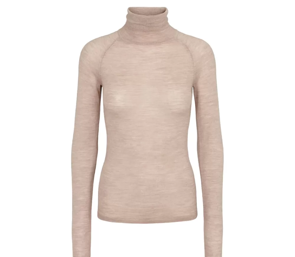 MarMar Copenhagen Strik>Trisha W, Bluse Nougat Melange