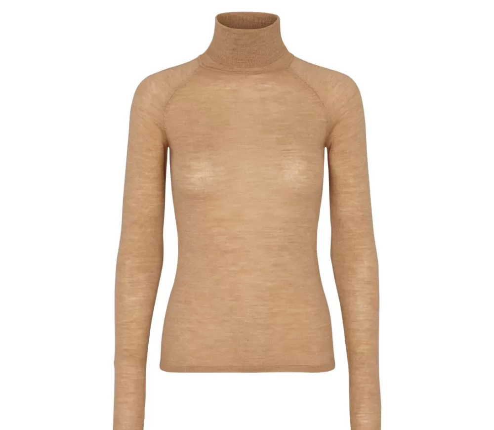 MarMar Copenhagen Strik>Trisha W, Bluse Light Camel