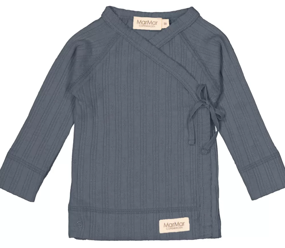 MarMar Copenhagen Bluser>Tut Wrap Ls, Bluse Stormy Blue