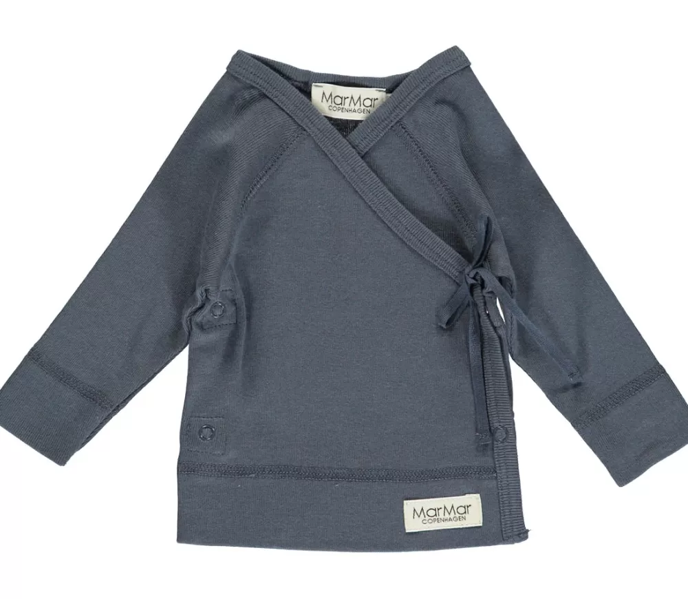 MarMar Copenhagen Bluser>Tut Wrap Ls, Bluse Blue