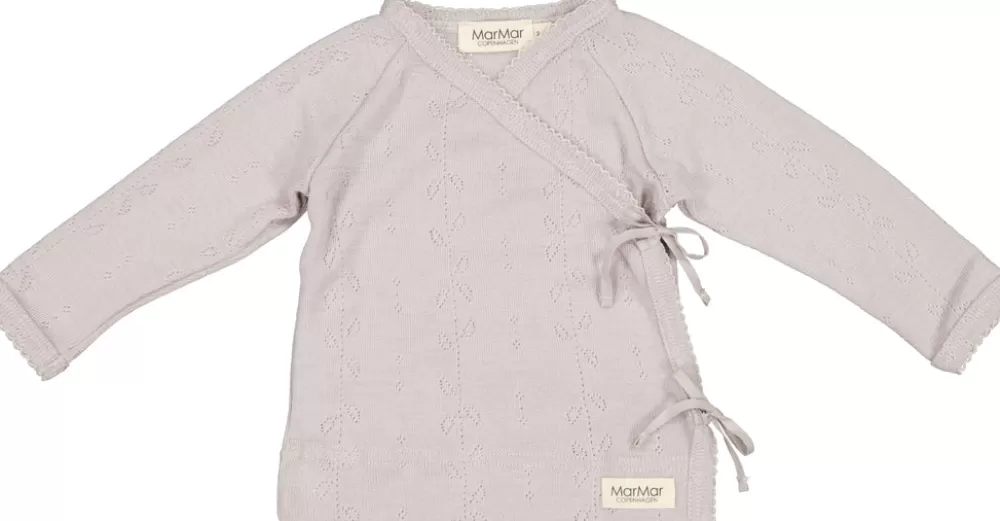 MarMar Copenhagen Uld>Tut Wrap Ls, Uld Pointelle Bluse Soft Dove